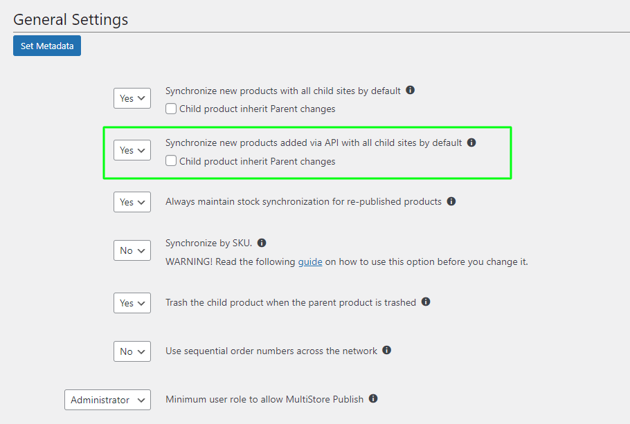 import and publish to several woocommerce stores using rest api with multistore